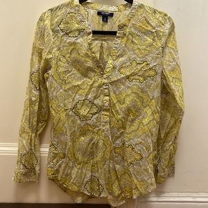 Yellow long sleeve blouse